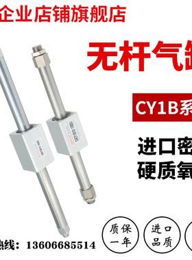 0偶式RMS无杆气缸CY3B/CY1B-50363-100-200-/0磁-400-600气动滑台