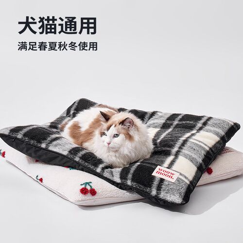 WOOW猫窝垫子睡觉用四季通用宠物柔软加厚保暖珊瑚绒狗沙发可拆洗