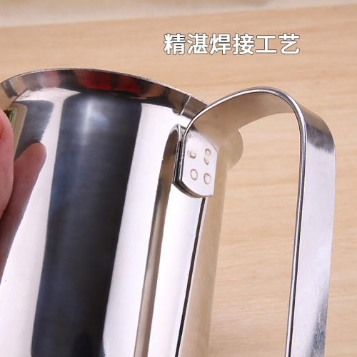不锈钢双层打奶泡器 手动牛奶打泡器 咖啡奶泡壶