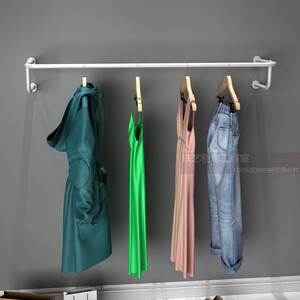 女装店服装店衣架展示架金色服装架货架上墙 装饰壁挂式挂衣服架