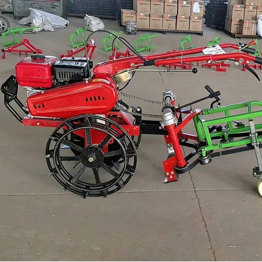 新款小型手扶除微耕机旋耕培草开沟土机170汽油旋耕收货一体机