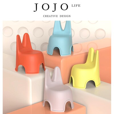 .OJOS LJ PD.Soun椅小板凳塑料靠背椅加厚家用小.子丨如云
