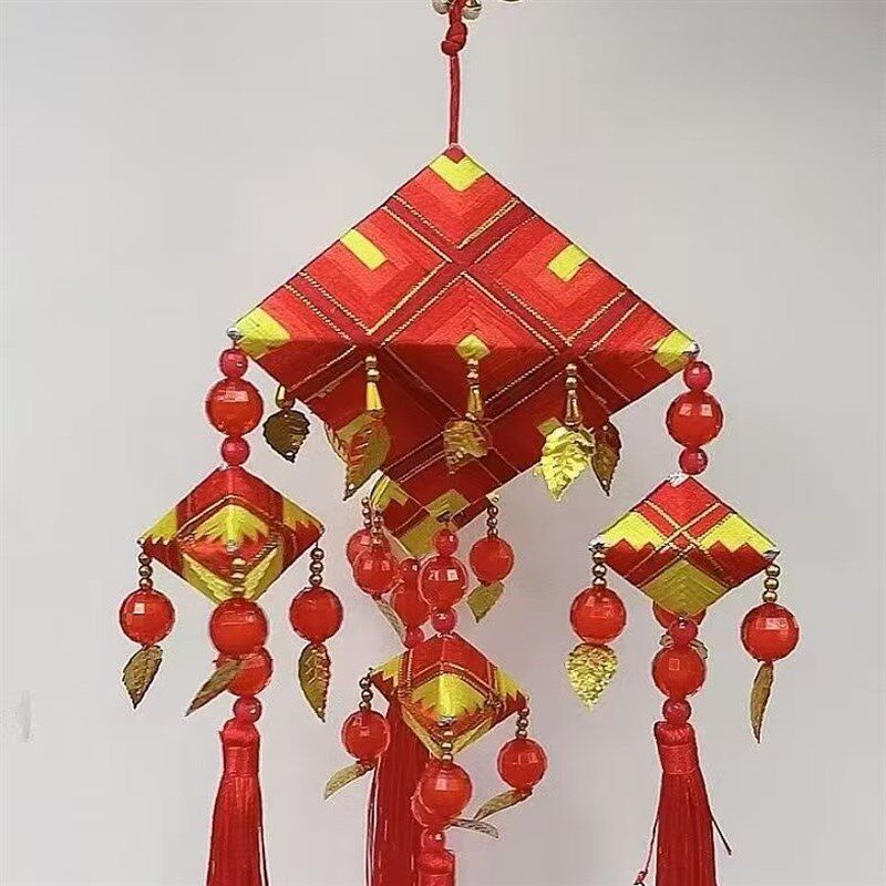 包午节粽子五绳彩手绳挂件车挂编织香端节日装饰背包彩色香囊挂饰