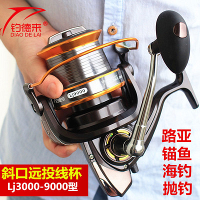 钓大物3渔00-12000型全金属摇臂远投大鱼轮0线轮海竿轮锚鱼纺车轮