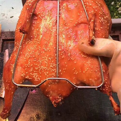 24只鸭不锈钢烤鸭夹商用烤板鸭夹烤装炉配件鸭夹子手包烤鸭夹撕邮