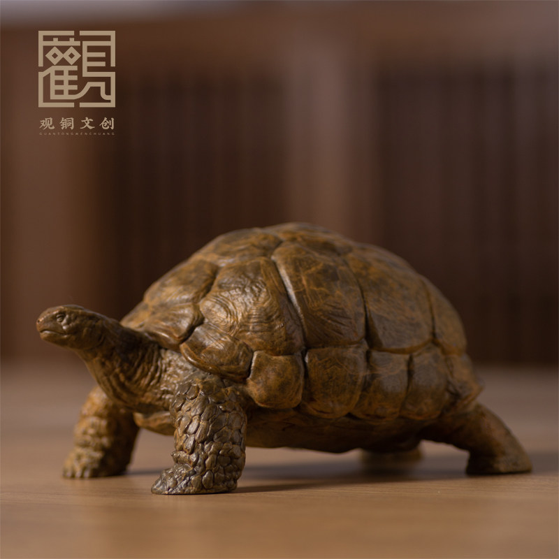 黄铜乌龟金钱面摆件家公装饰客厅办居室桌龟电视柜子茶桌茶宠摆件