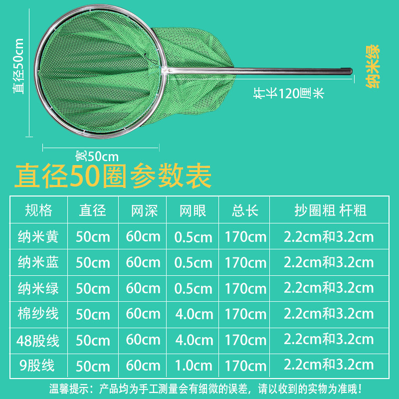 不锈钢加粗圆头大抄网水产海鲜手殖市场捞大物鱼专塘用大鱼养捞网