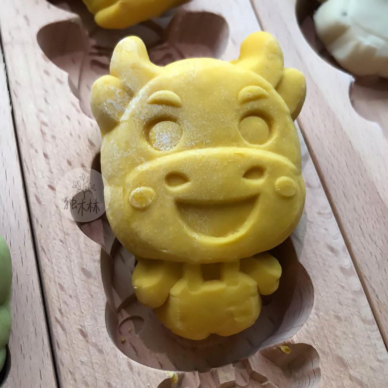十二生肖饼干馒头绿豆糕卡通饼食烘培木具套装月面印模制模型印具