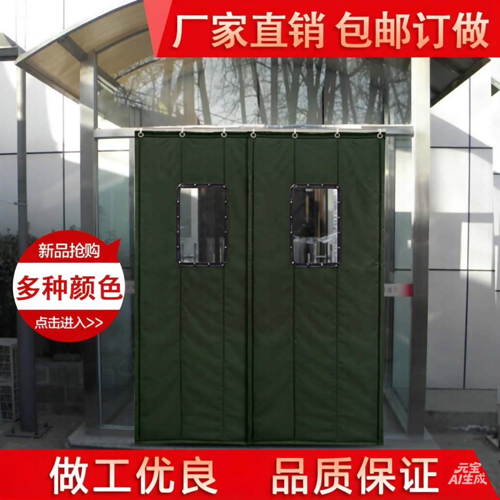 定制棉门帘冬夏季保暖防风隔音商超冷库专用门帘工厂车间棉门帘子
