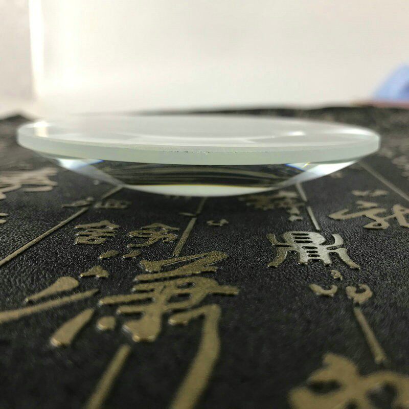 单凸放大镜光学玻璃镜片圆形平凸透镜m清70mm高80m//90mm/100mm