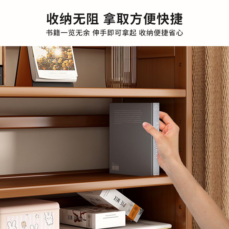 简易小型放在飘窗上的书架靠墙桌上分层书柜立式置物架窗台收纳架 - 实物图