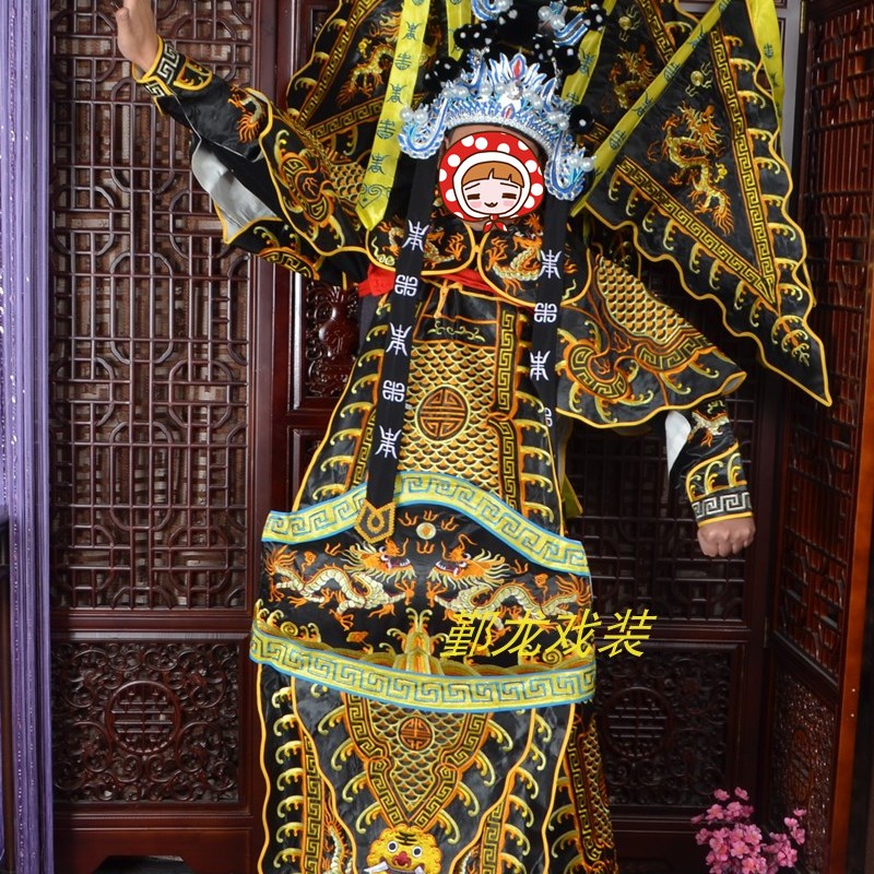 京剧男靠戏曲大靠武生服装武将靠旗小生花脸装古装男靠