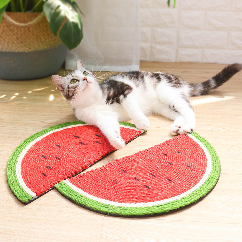 加大西瓜猫抓板剑麻磨抓器防猫抓沙发编制麻绳猫磨爪专用猫咪用品