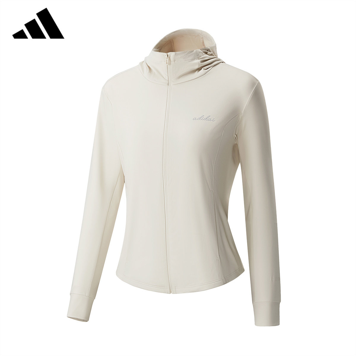 Adidas/阿迪达斯运动连帽外套长袖拉链防晒衣透气户外夹克LE8861