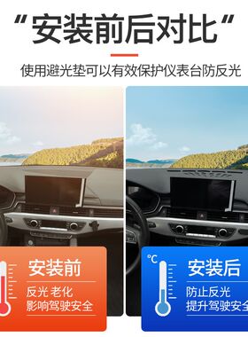 17-25款奥迪A4L仪表台防晒避光垫前中控工作台垫汽车用品改装装饰