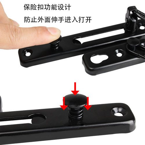 不锈钢加厚防盗门链 防盗链加厚安全链条 带扣门链门扣门栓锁链