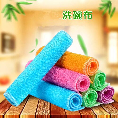 抹布不掉毛厨房加厚木竹纤维洗碗布去油洗碗巾免洗洁精家务清洁布