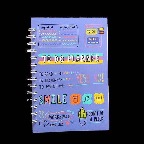 To do planner英文日程本自填日期线圈本计划本planner简约笔记本