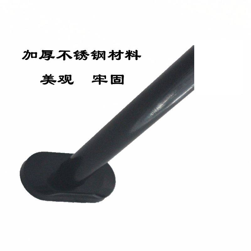 浴帘杆弧形打孔L型转角洗漱间不锈钢浴室杆挂帘杆黑色杆304不锈钢