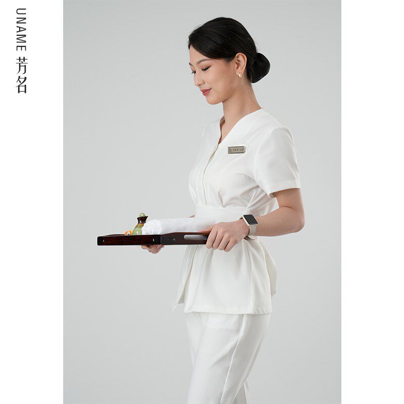 高端美容美甲工作服女足浴技师服套装养生馆服装美容皮肤管理工服