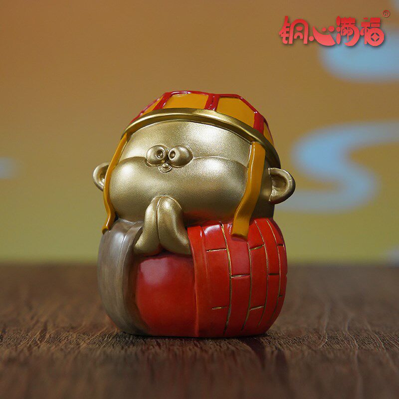 黄铜摆件《西游小分队》童年情怀悟空摆件铜工艺品办公室桌面装饰