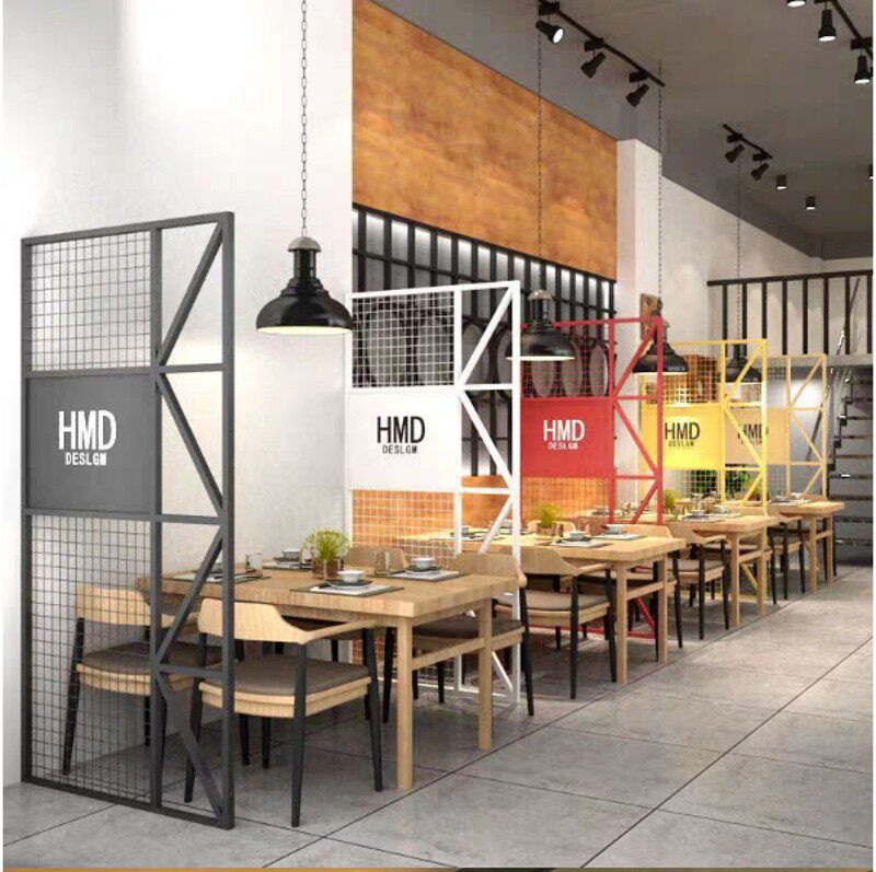 铁艺屏风隔断墙餐厅酒吧吊顶网工业风铁网装饰镂空办公室玄关定做