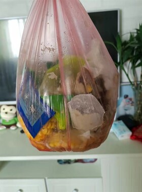 特厚垃圾袋家用平口点断式加厚黑色彩色一次性平口分类塑料袋