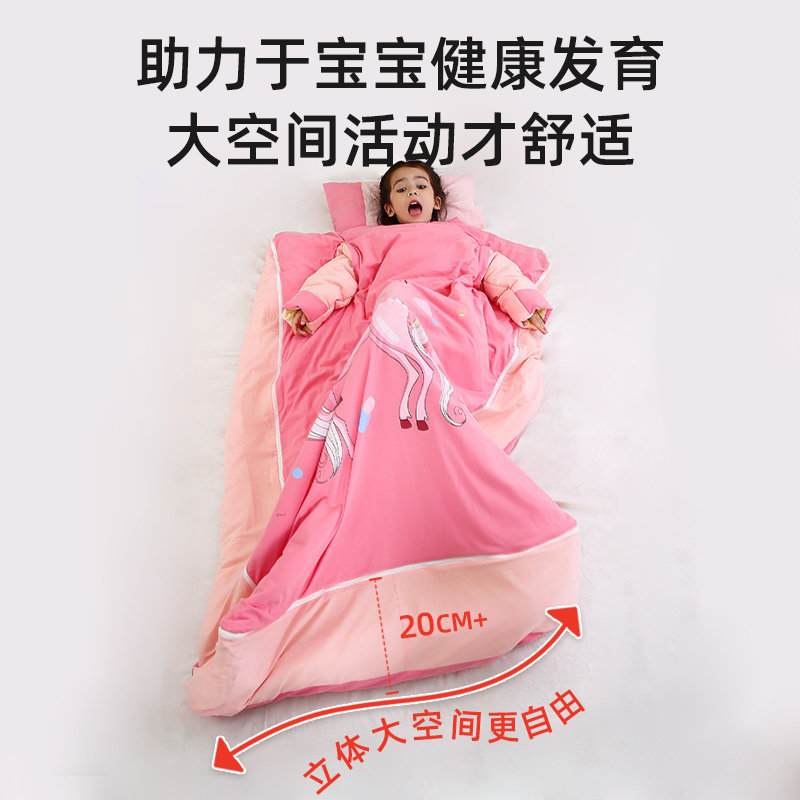 弹棉匠儿童睡袋秋冬款婴儿冬季防踢被子睡袋两用神器宝宝四季通用图片
