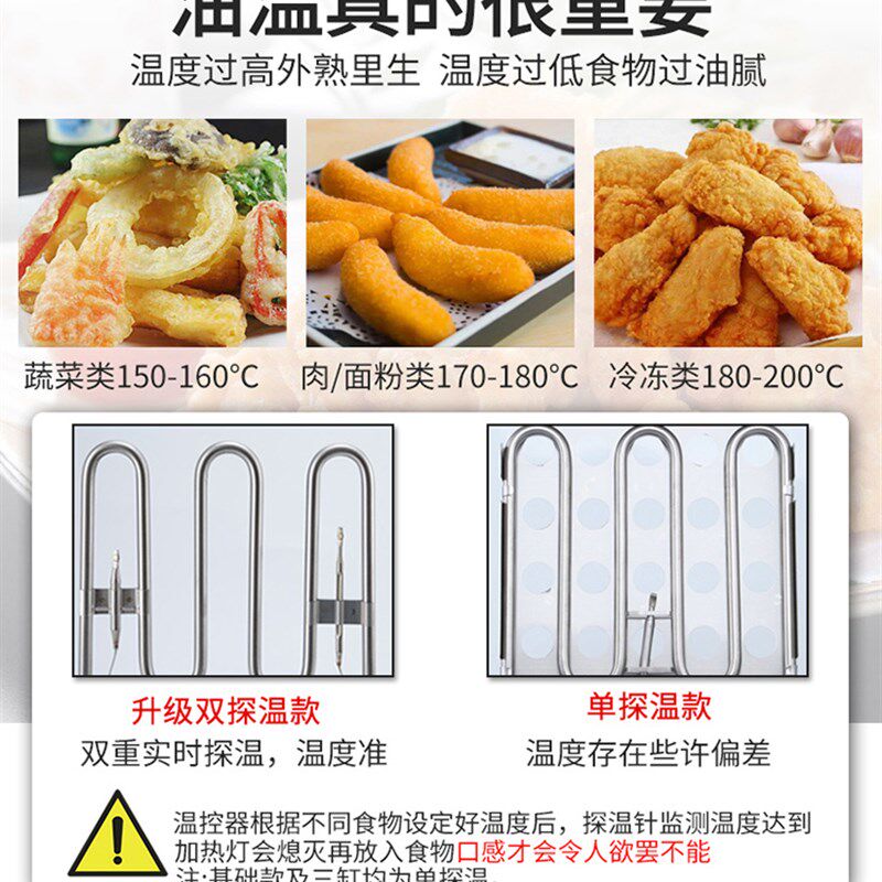 电炸炉商用双缸炸锅炸鸡加热设备炸串油条专用锅油炸炉恒温油炸锅