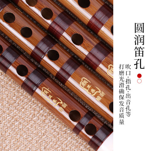 笛子苦竹笛一节笛横笛入门初学成人儿童学生笛初学整节笛乐器