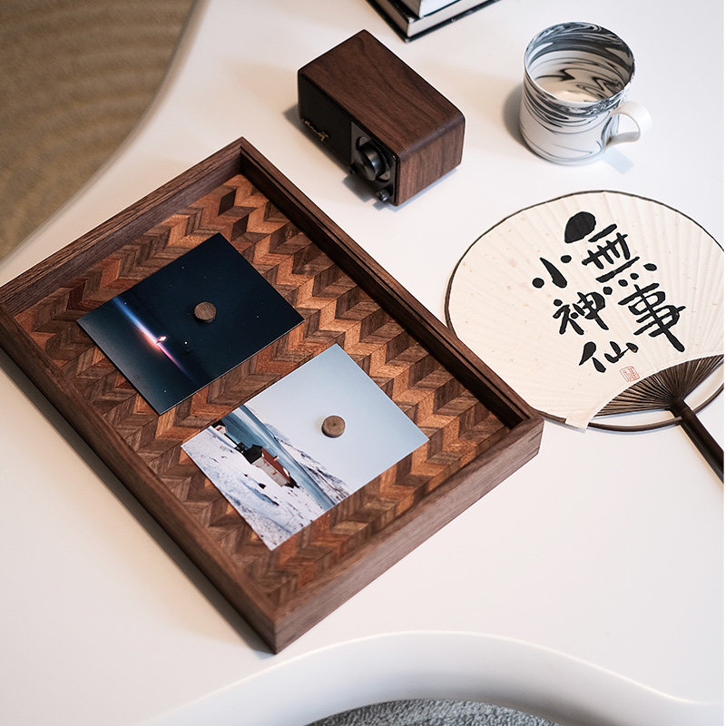 diy冰箱贴磁吸相框打印照片背景照片墙实木收纳装饰海报展示画框