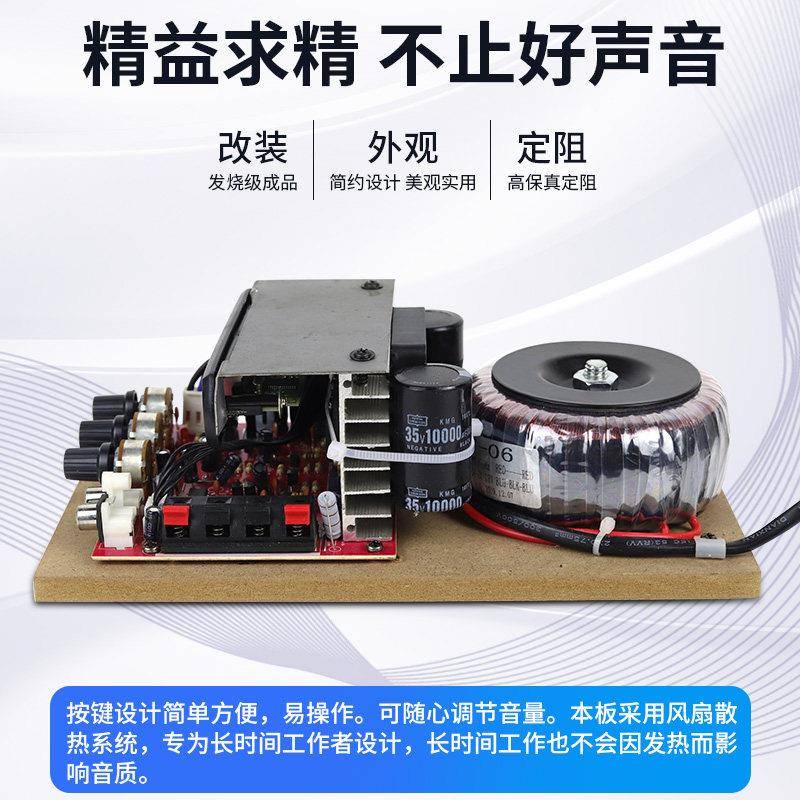 DIY改造220V环牛音响功放板主板带蓝牙R大电容6-10寸大功率功放板