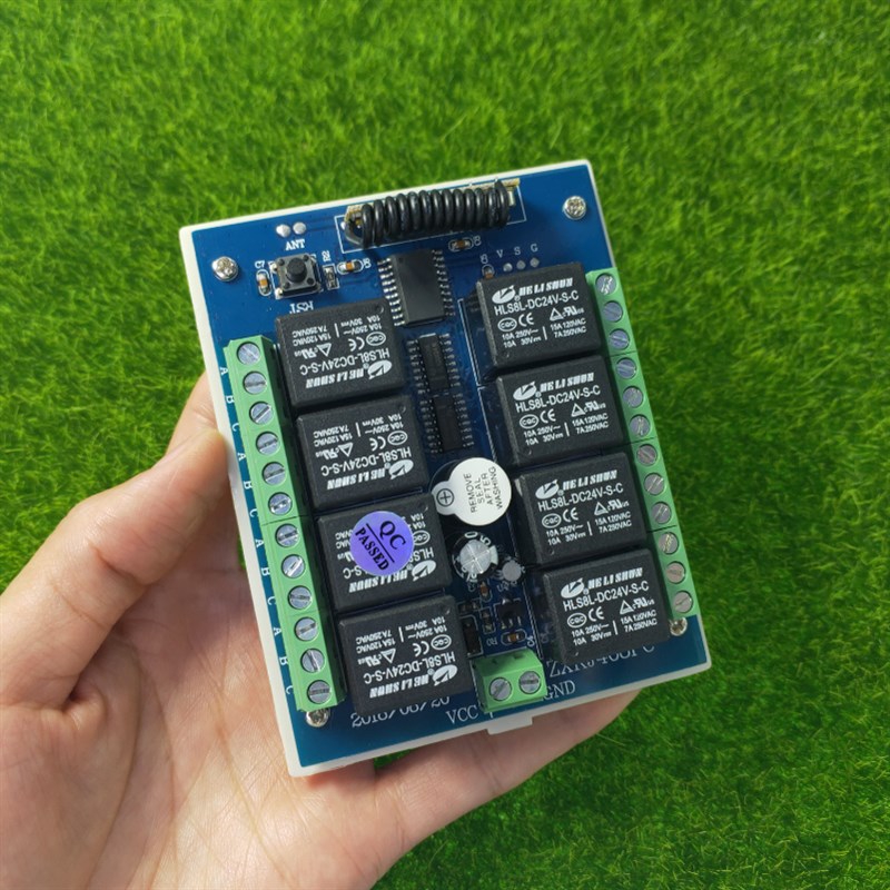 包邮24V8路无线遥控开关配大功率遥控器工业设备控制 电源灯具开