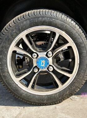 老年代步车电动三轮四轮汽车125/135/65/7铝R120合轮备用金胎轮毂