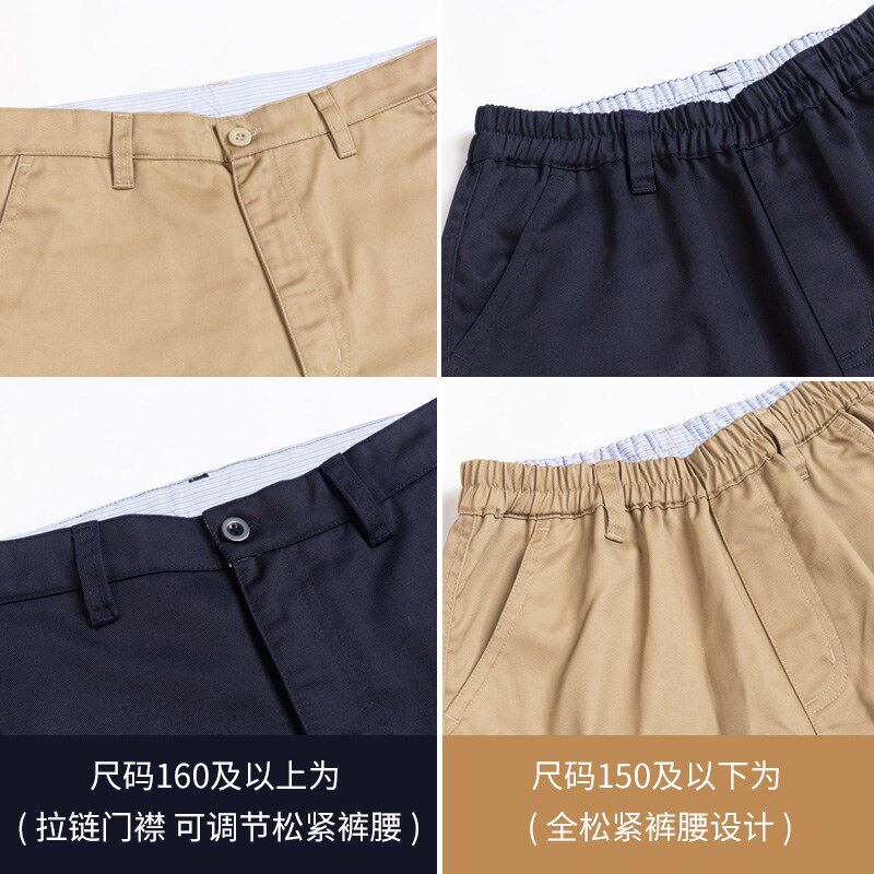 校服英伦风中小学生男童休闲中裤五分裤夏季卡其藏青西装短裤校服