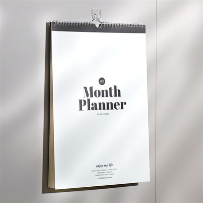 A3挂历式月计划本 Month planner万年历可记16个月周计划每日待办