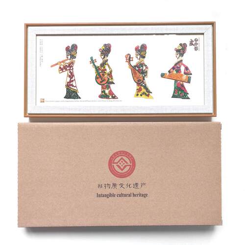 皮影摆件摆台中国特色礼品送老外皮影装饰画陕西西安特产旅游纪念