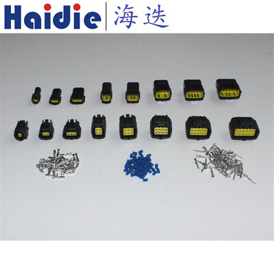 1.8系列汽车连接器防水接插件 1P2P3P4P6P8P10P12P公母对接插件