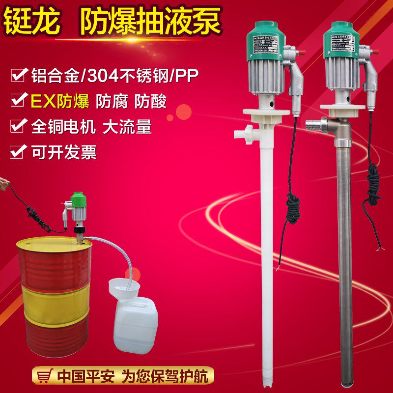 铤龙HCCB-D抽液泵防爆抽油泵甲醇 汽油化工抽油器插桶抽油泵