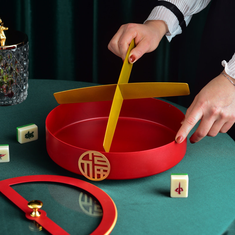 客厅糖果盘喜事结婚新中式茶几干果盘瓜子收纳盒糖果盘过年新年大