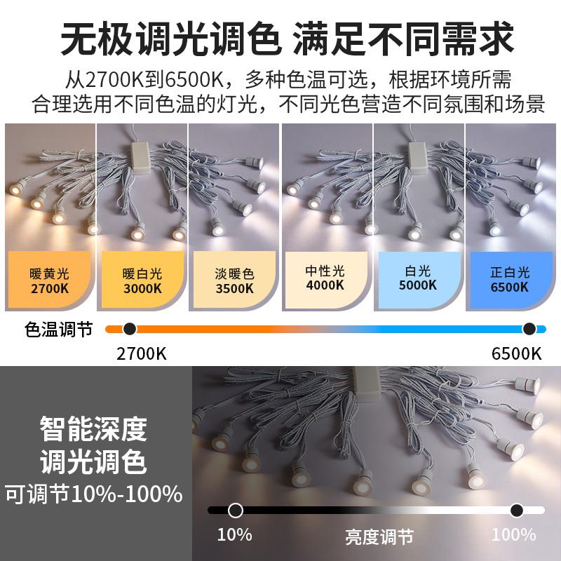 智能调光星空灯满天星小射灯迷你嵌入式客厅卧室无主灯星空顶三色