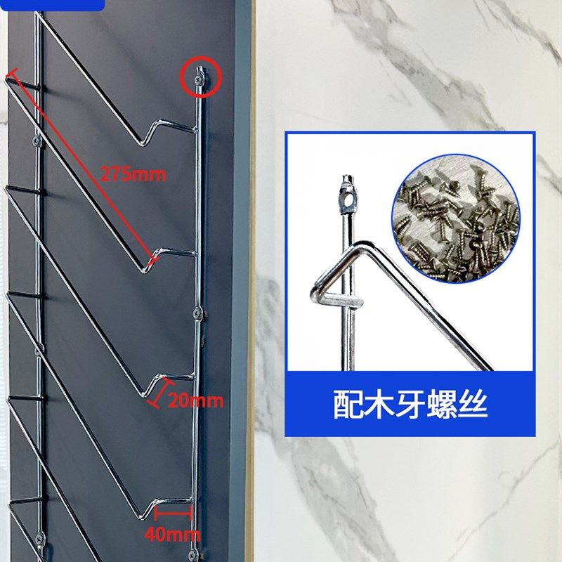 衣橱柜门样板连体色板钩门板托橱柜展示架香槟金色挂钩一体展板钩图片