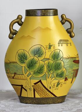 装饰艺术精品展厅玄关博古架摆设书柜办公陶瓷摆件结婚礼物大花瓶