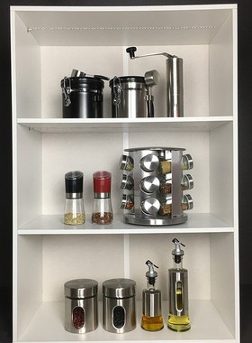 样板房厨房橱柜摆件不锈钢油壶储物罐调味瓶套装展厅创意软装组合
