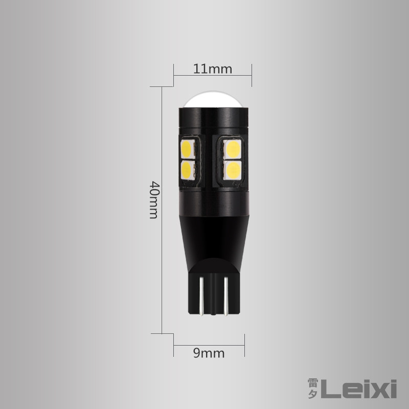 T10汽车小灯新款led示宽灯W5W高亮透镜行车灯通用冰蓝改装日行灯