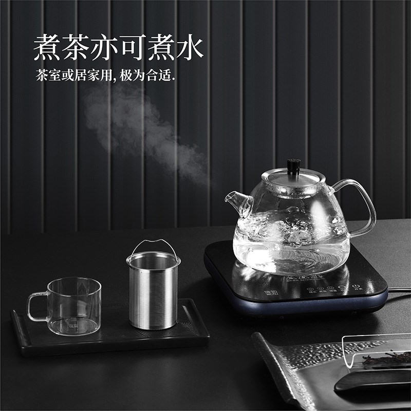 天福茗茶耐高温玻璃烧水壶专用蒸茶煮茶器电陶炉家用过滤泡茶壶组