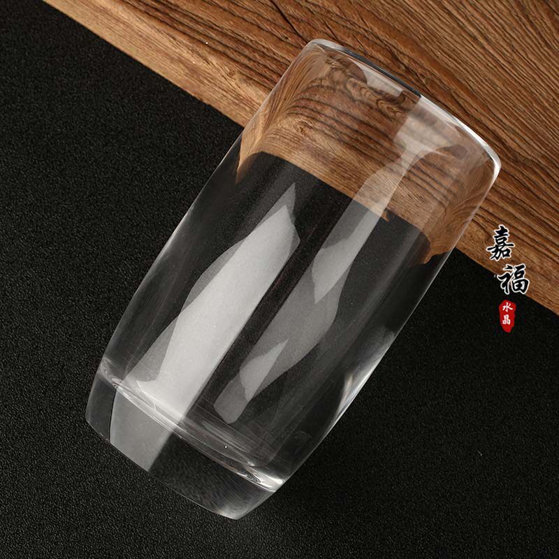 纯手工天然原石打磨水晶茶杯主人杯单杯品茗杯酒杯茶具刻字果汁杯