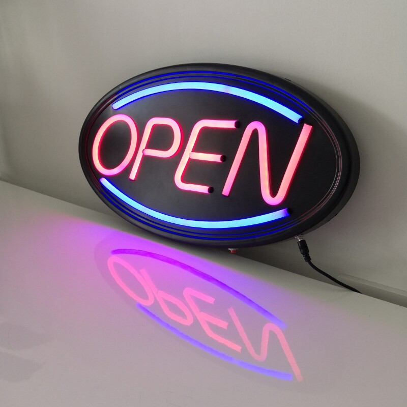 led广告灯牌霓虹管发光字open电子牌灯箱商铺营业中挂牌OPENSIGNS