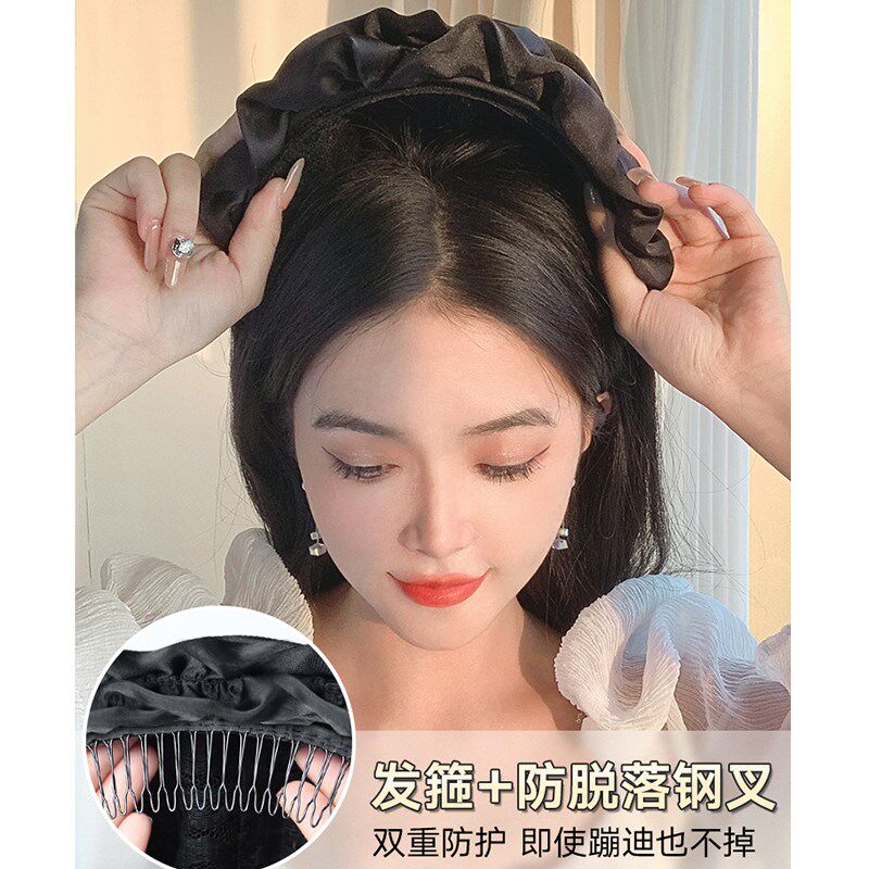 真发发片发箍假发女长发蓬松增发可拆卸一体大波浪卷发U型半头套