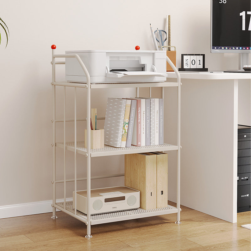 打印机架子书桌旁多功能收纳架主机置物架办公家用多层落地小架子